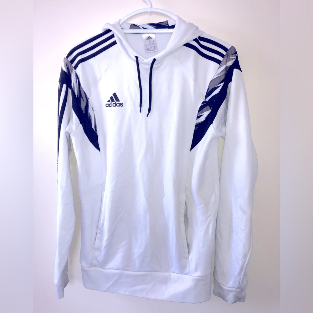 Adidas White Hoodie Small Excellent Condition